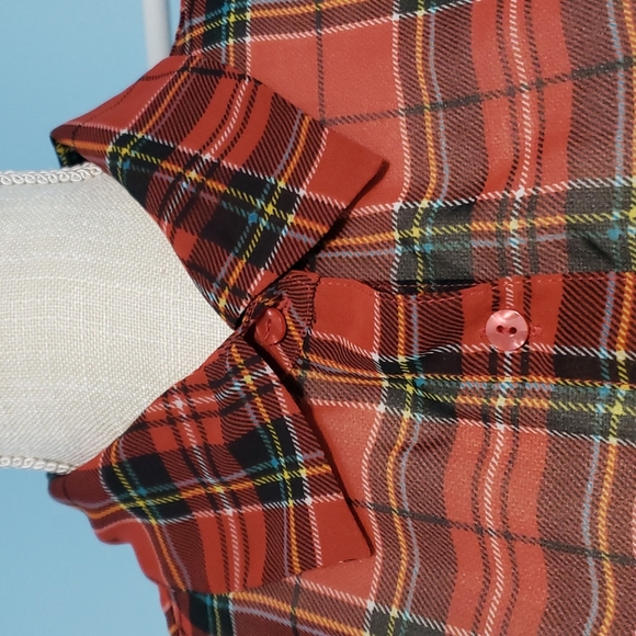 Sheer Plaid Button Up - Picture 4 of 11